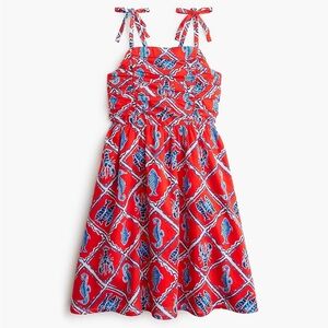 Crewcuts Red and Blue Patterned Kids Dress